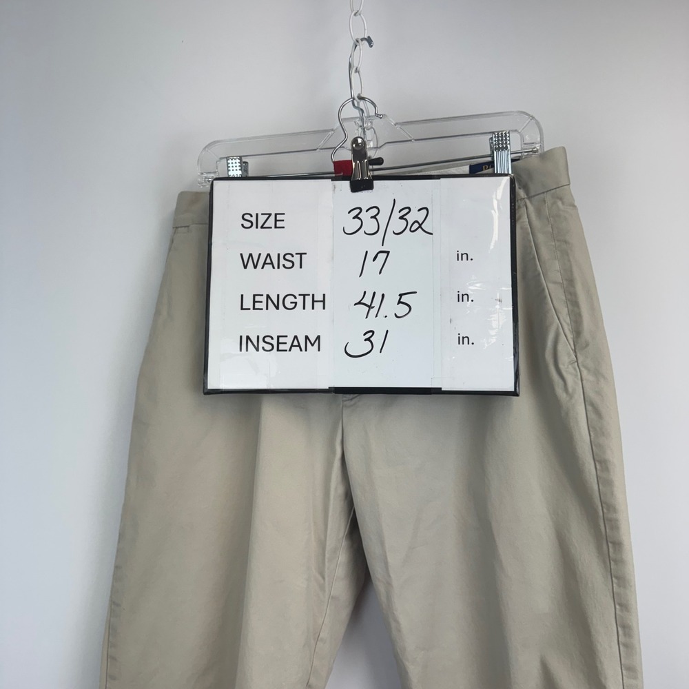 Polo Ralph Lauren Mens Stretch Classic Fit Chino Pants Tan Khaki 33x32 - Picture 2 of 16